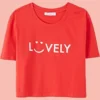 تيشيرت أحمر قصير  LOVELY